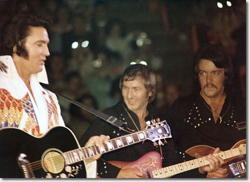 Elvis Presley, James Burton & John Wilkinson : May 11, 1974 : The Forum, Los Angeles, California.