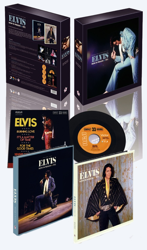 From Follow That Dream (FTD), Elvis: Now In Person 1972 2 x Hardcover Book Set with 4 CDs and Vinyl EP