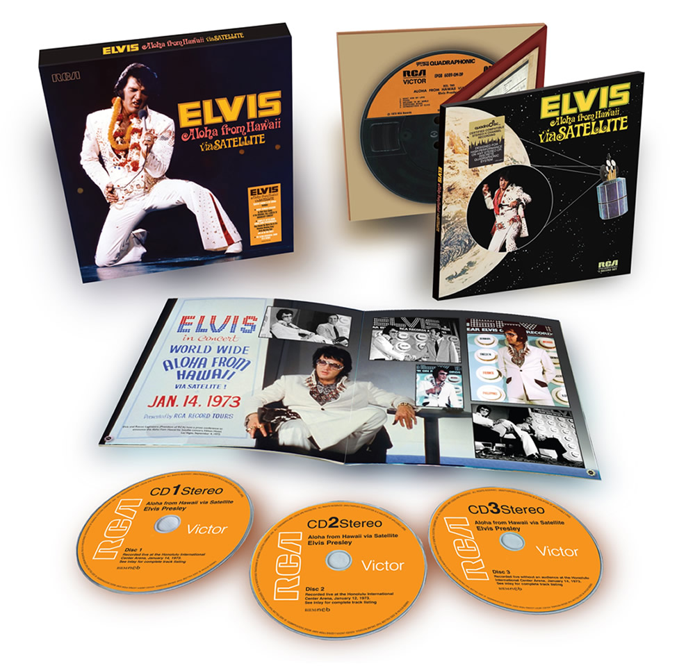 Elvis: Aloha From Hawaii Deluxe Edition 3-CD Box Set from FTD (8" x 8" packaging) | Elvis Presley 1973.